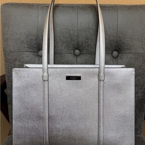 Kate Spade Metallic Silver Tote